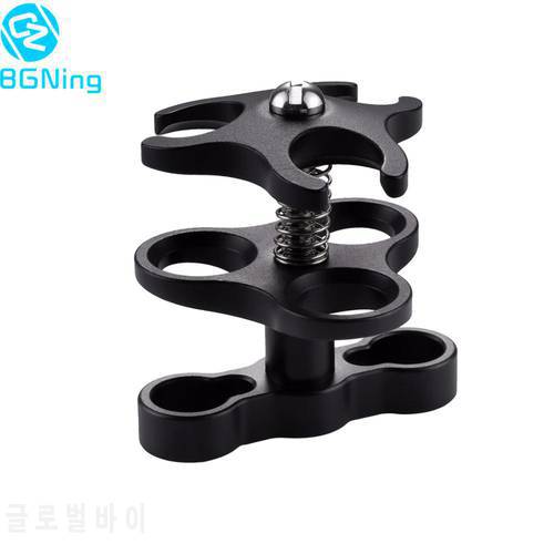 Triple Ball Butterfly Clip Clamp Underwater Photography Mount Adapter Accessory Diving Camera Bracket Aluminum Spring Flashlight