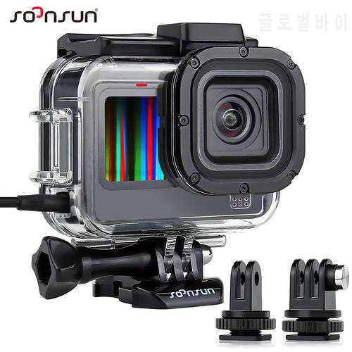 SOONSUN Side Open Protective Case for GoPro Hero 11 10 9 Black Wire Connectable Skeleton Shell Housing for Go Pro 11 Accessories