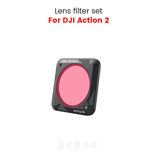 3IN1 Diving Filter For Action 2 Magnetic Diving Red Magenta Pink Snorkel Filters Set For DJI Action 2 Camera Len Accessories