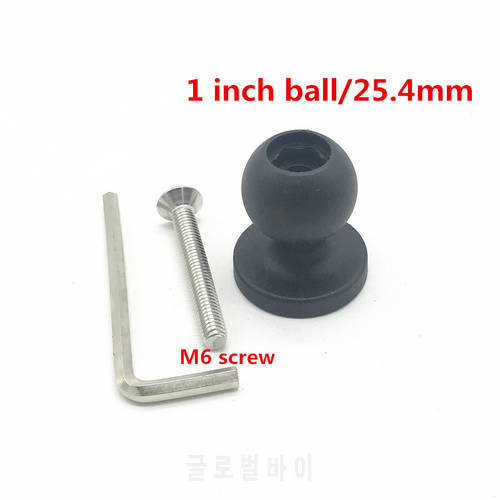 1&39&39 inch Ball Adapter with M6 Screw for Bracket Arm Joint System Ram Mount Gopro Action Cameras Cell phones Bracket Accessories