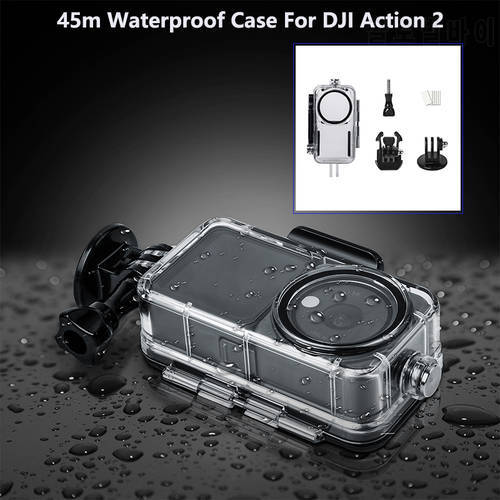 45m Waterproof Case Protective Underwater Diving Housing Shell for DJI ACTION 2 Action Camera Accessories