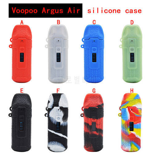 Silicone Rubber Wrap Sleeve for Voopoo Argus Air Full Case Soft Pouch Protect Cover Skin With Lanyard Red Green Blue Wholesale