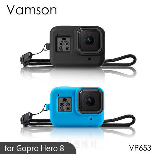 Vamso For GoPro 8 Black Accessories Soft Silicone Protection Case Skin Cover for Go Pro Hero 8 Edition Action Camera VP653