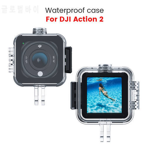 In Stock 45M Waterproof Case For Action 2 Camera Diving Housing Cover Protective Shell for DJI Action 2 Accessories