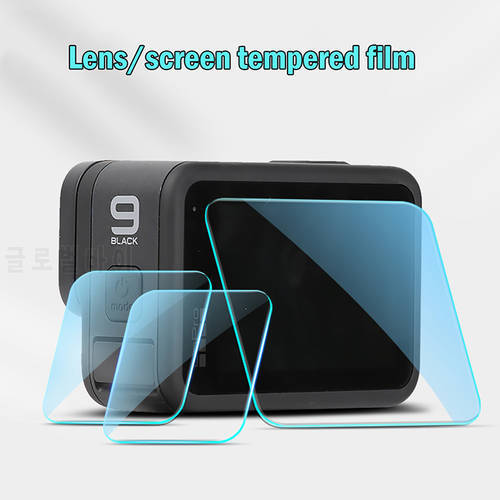 Tempered Glass Screen Protector Cover Case for Hero 9 Black Lens Protector
