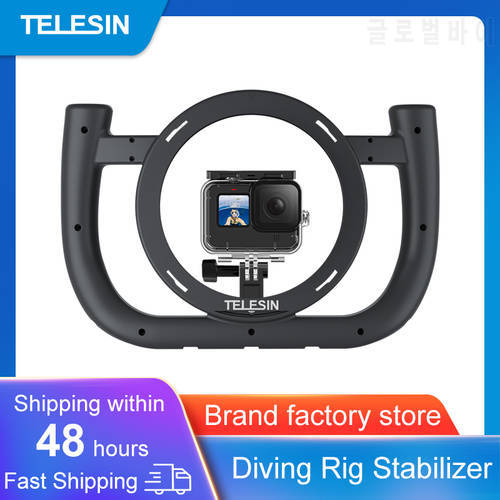 TELESIN Waterproof Handheld Diving Rig Stabilizer for Underwater Camera Housing for GoPro 11 Hero 5 6 7 8 9 10 11 Action Dome