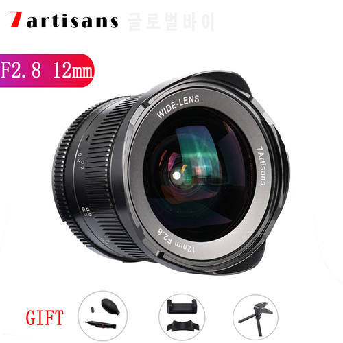 7artisans Camera Lens 12mm F2.8 Micro Single Wide-Angle Fixed Focus Manual Lens For Canon EF-M Fuji XF E-Mount A6500 A6300 A7