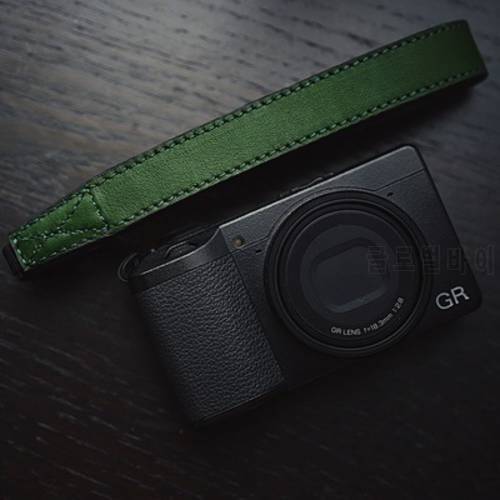 handwor Genuine leather Camera Wrist Strap Wrist Band for Mirrorless Digital Leica Canon Fuji Nikon Olympus Pentax Sony GR