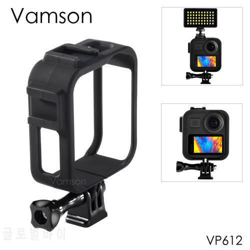 Vamson for Gopro MAX Panoramic Action Camera Frame Case Protective Plastic Cover Housing Shell Mount for Gopro Accessories VP612