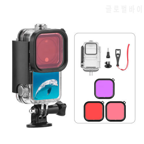 Waterproof Housing Case for DJI Action 2 for Diving Swimming Underwater Diving Surfing Filter Buoyancy Rod Camera Accessory