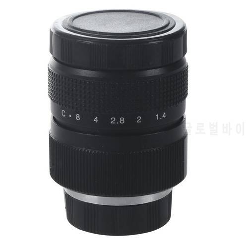 Top Deals Television TV Lens/CCTV Lens for C Mount Camera 25mm F1.4 in Black