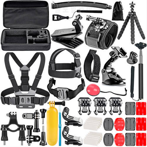 52 In 1 Sport Action Camera Accessories Kit Photo Studio Kits Carrying Case Photography Tools for Nikon Sony Sport Cameras