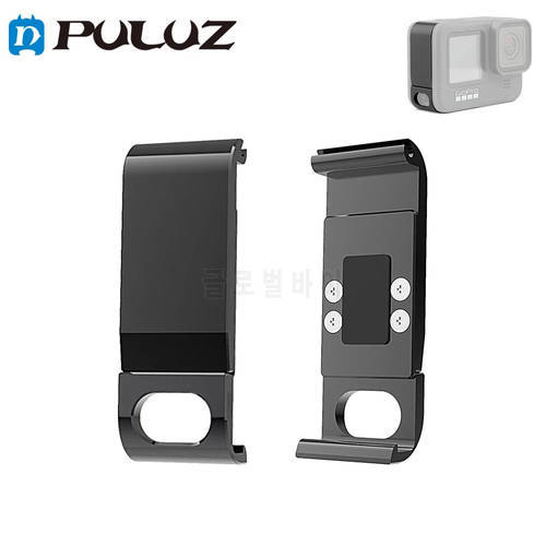 PULUZ High Quality Removable Battery Cover for GoPro 11 10 9 Black Metal Cover Type-C Charging Port Adapter for GoPro Hero 10 11