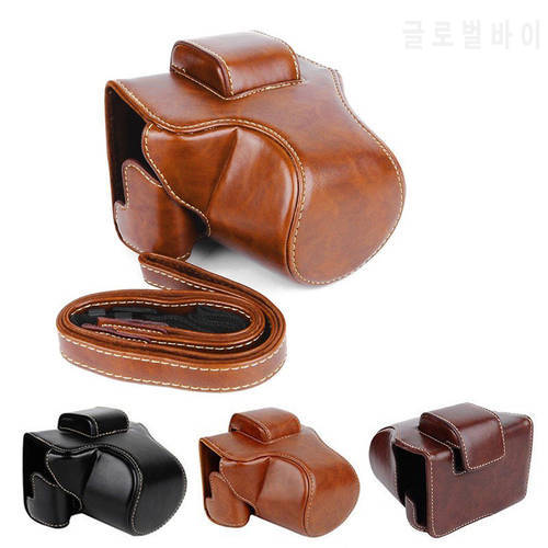 Black/Brown/Coffe Digital Camera Bag Case Leather Case Cover For Canon EOS M5 With 15-45mm Lens