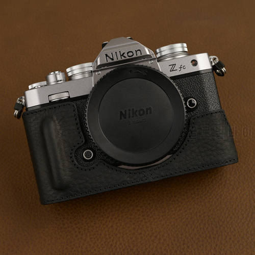 For NIKON ZFC body Protective sleeve box base handle handwork Photo Camera Genuine leather cowhide Bag Body BOX Case