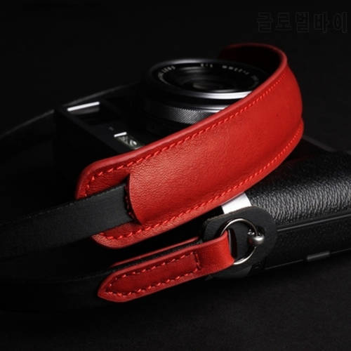 for Sony Lumix Nikon Canon FUJI leica pentax cowhide Leather Camera Shoulder Neck straps Carrying Belt DSLR Strap Grip Band Belt