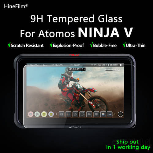 Ninja V Monitor Tempered Glass Protective Self-adhesive Glass for ATOMOS Ninja V LCD Display Screen Protector Guard Cover