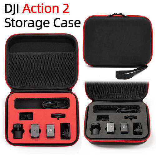 for DJI Action 2 Storage Bag Ling Oo Sports Camera Clutch DJI Action 2 Video Recorder Storage Box