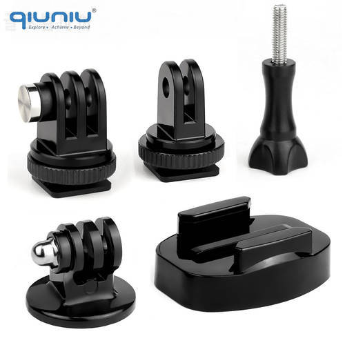 QIUNIU Tripod Mount Adapter for GoPro Hero with 1/4&39&39 Thread Quick Release for DJI Osmo Action Camera for Yi Go Pro Accessories