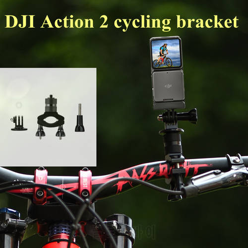 for DJI Action 2 Cycling Bracket Sports Camera Outdoor Cycling Mountain Bike Handlebar Stand for DJI Osmo Action Accessories