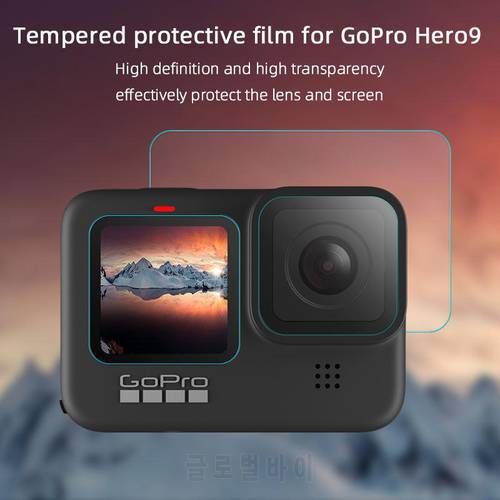 Protective Film Front and Rear Screen Protection Film 9H Super Hardness Anti-scratch Protective Film for GoPro Hero9 Camera