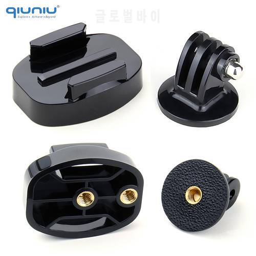 QIUNIU Quick Release Tripod Mount with 1/4 Inch Nuts Tripod Mount Adapter for GoPro Hero 11 10 9 8 7 DJI OSMO Action Accessories