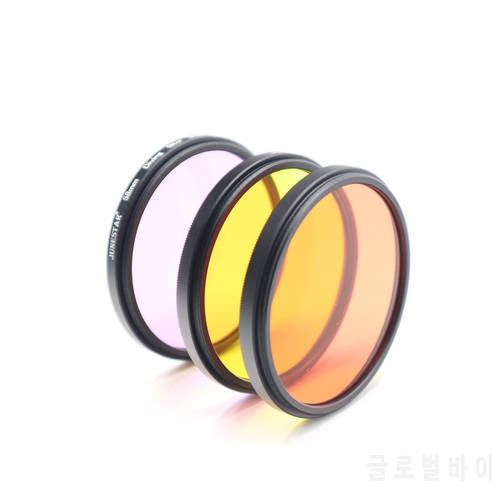 37 52 58 67mm Diving Filter Red Yellow Purple Color Filters for Camera Nikon Top For DSLR SLR Camera Lens