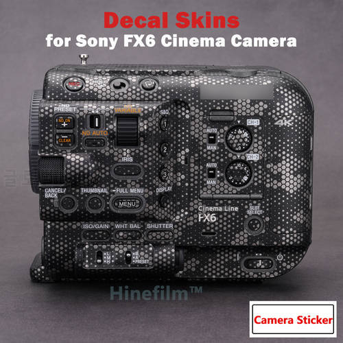 FX6 Camera Sticker Protective Film for Sony FX6 / ILME-FX6V Decal Skins Wrap Film Anti-scratch Protector Cover Case