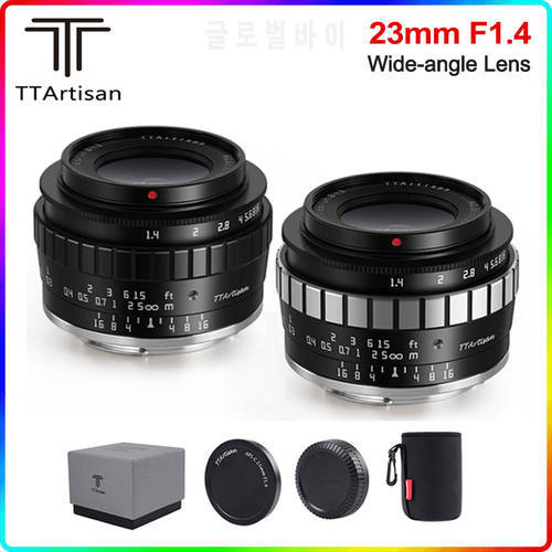 TTartisan 23mm F1.4 Manual Wide Angle APS-C Lens for Sony E/Fuji X/M4/3/Nikon Z Mount Cameras A6600 A6500 X-T4 X-T30 GH5 Z6 Zfc