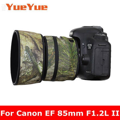For Canon EF 85mm F1.2 L II USM Waterproof Lens Camouflage Coat Rain Cover Lens Protective Case Nylon Guns Cloth