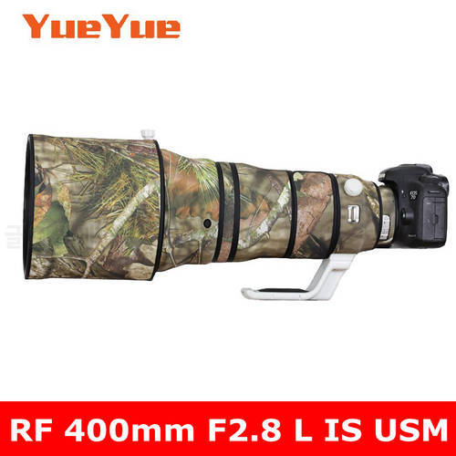 For Canon RF 400mm F2.8 L IS USM Waterproof Lens Camouflage Coat Rain Cover Lens Protective Case Nylon Guns Cloth