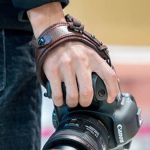 For Canon Nikon sony Fuji Pentax Olympus DSLR Cameras Wrist band leather Camera Hand Wrist Strap Belt with Quick Release Plate