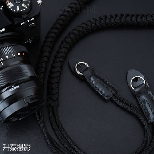for Digital Leica Canon Fuji Nikon Olympus Pentax Sony DSLR hand-woven PU Nylon rope Camera Shoulder Neck Strap Belt Mirrorless