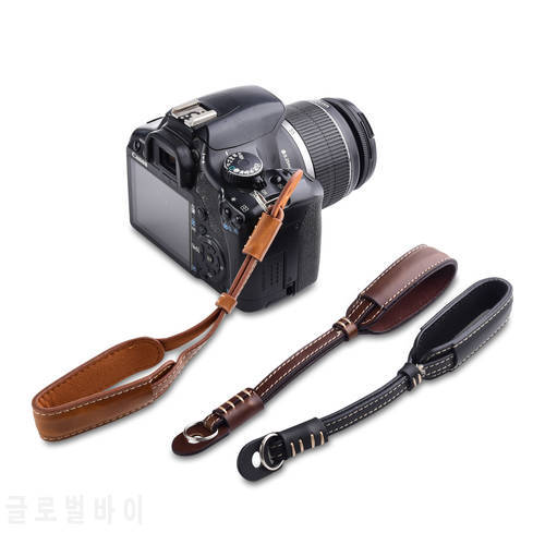 DSLR Camera Wrist Hand Strap PU Leather Lanyard for Nikon Canon SONY Fujifilm Olympus Panasonic Pentax Black Brown Coffee
