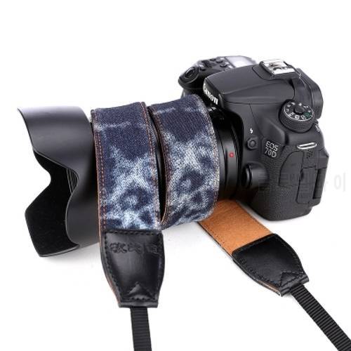 For Sony/ Nikon SLR Cameras Strap Accessories Part cowboy Vintage Cotton Leather Camera Strap Shoulder Strap Neck Strap Belt