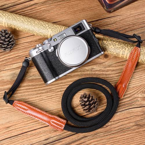 Retro Cowhide Camera Shoulder Strap Hanging Neck Rope Climbing Rope Camera Strap For Sony Micro Single Leica M Fuji X100VXT3XT4