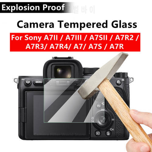 2PCS A7II A7III Camera Glass 9H Hardness Tempered Glass Ultra Thin Screen Protector for Sony A7SII A7R2 A7R3 A7R4 A7 A7S A7R