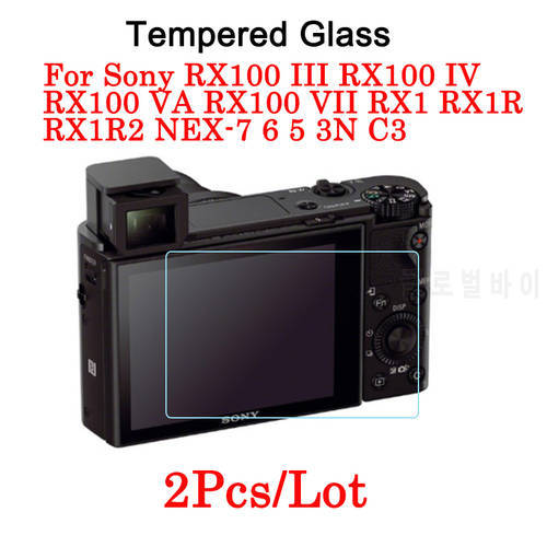 2PCS Screen Protector Film For Sony RX100 III RX100 IV RX100 VA RX100 VII RX1 RX1R RX1R2 NEX-7 6 5 3N C3 Clear Tempered Glass