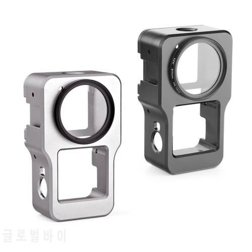 Aluminum Alloy Protective Frame Shell Metal Housing Case with 1/4 & 3/8 Screw Holes for DJI Action 2 Sports Camera