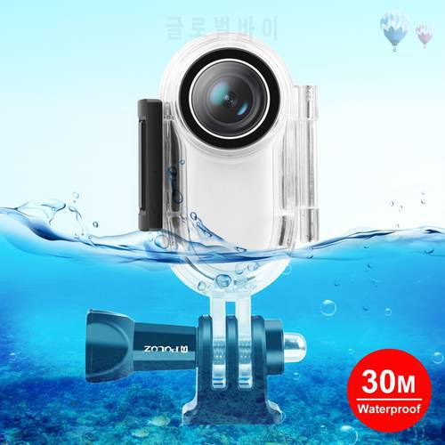 PULUZ 30m Underwater Waterproof Housing Protective Case for Insta360 GO 2 Diving Cover with Base Adapter & Screw