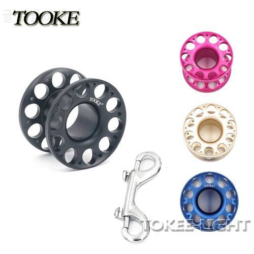 TOOKE Performance Durable Lightweight Aluminum Alloy Scuba Diving Finger Reel Guide Line Spool