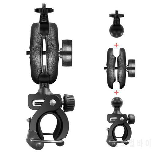 1Set Motorcycle Handlebar Bike Mount Base Clamp with 1Inch Ball Head for Go-pro