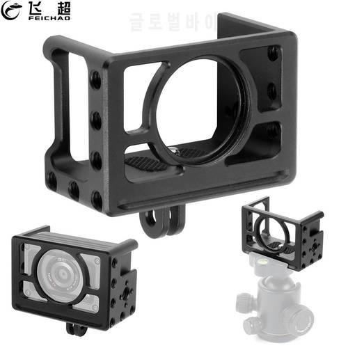 Aluminum Alloy Frame Housing Case Protective Cage for Sony RX0 / RX0 II Form-Fitted with 1/4 3/8 Holes for Microphone LED Tripod