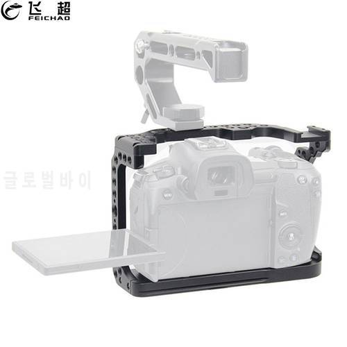 Camera Cage for Canon EOS R ILDC Camera Form-fitting w Arca Swiss Baseplate Arri Hole Cold Shoe Video Film Movie Rig Stabilizer