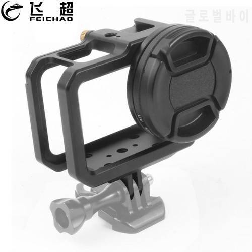 FEICHAO Aluminium Alloy Shooting Cage Protective Frame Housing Case Mount with 52mm UV Lens Filter Adapter for GoPro 11 10 9