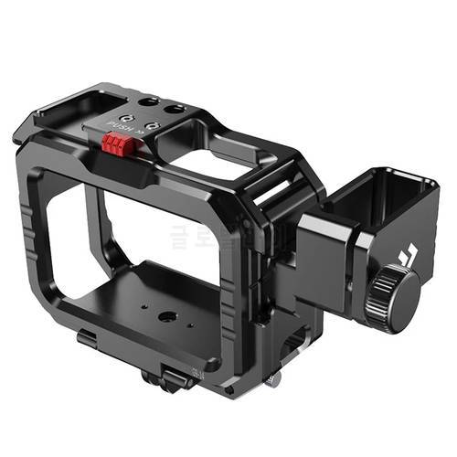 For Ulanzi G9-14 Metal Gopro11 Cage Case Protective Housing Frame Extend Cold Shoe Battery Adapter Mount for Gopro Hero 11 10 9