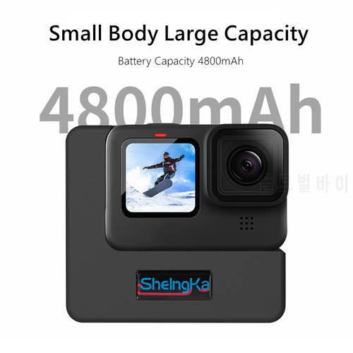 New Side Battery Type-C Mobile Phone Power With Camera Battery Extra Mounting Case For GoPro Hero 9 10 Black