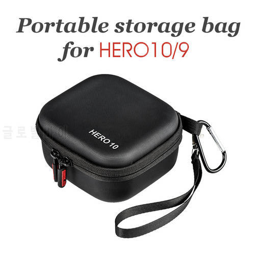 Waterproof Bag for Gopro HERO 10/9 Storage Camera Batteries Pocket Package Diamond PU Texture Mount Case Portable Box Accessory