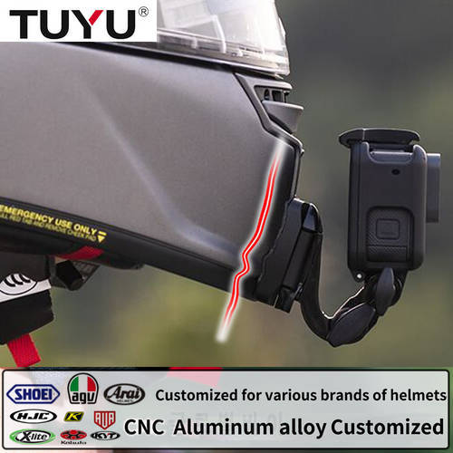 TUYU custom made Upgrade Motorcycle Helmet Chin Strap Mount for GoPro Insta360DJI for SHOEI AGV ARAI HJC KLIM Helmet Accessories
