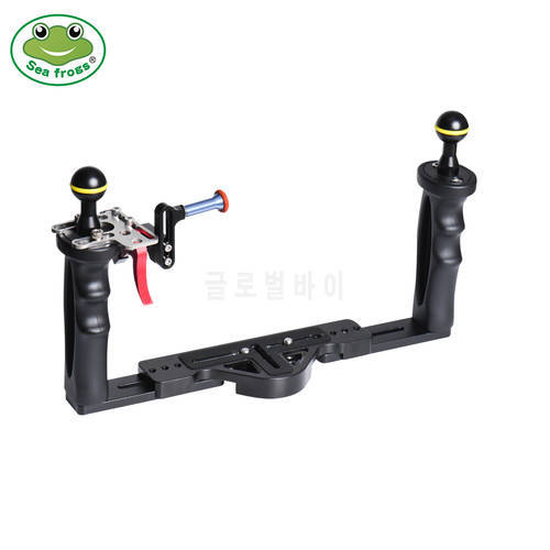 Diving Tray Shutter Trigger Extension Lever Extend Mount Adapter Bracket for GoPro Phone Sony Camera Handle Tray Set